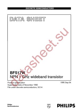 BFS17W T/R datasheet  